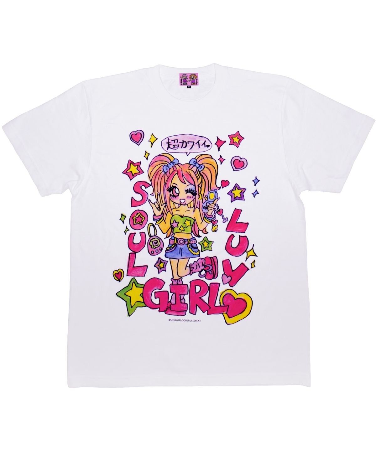 소울푸시캣(SOULPUSSSYCAT) SOULGIRL® T-shirts No.13 (white)