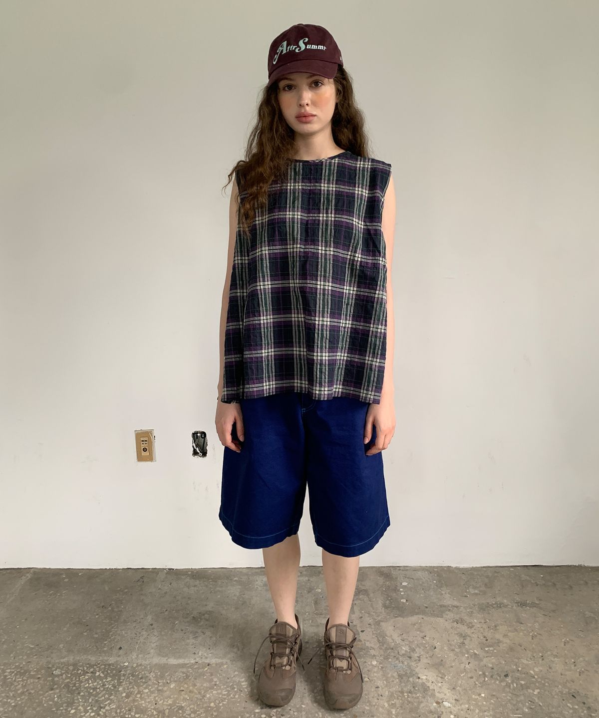 애프터썸머(AFTERSUMMER) Check Sleeveless Blouse