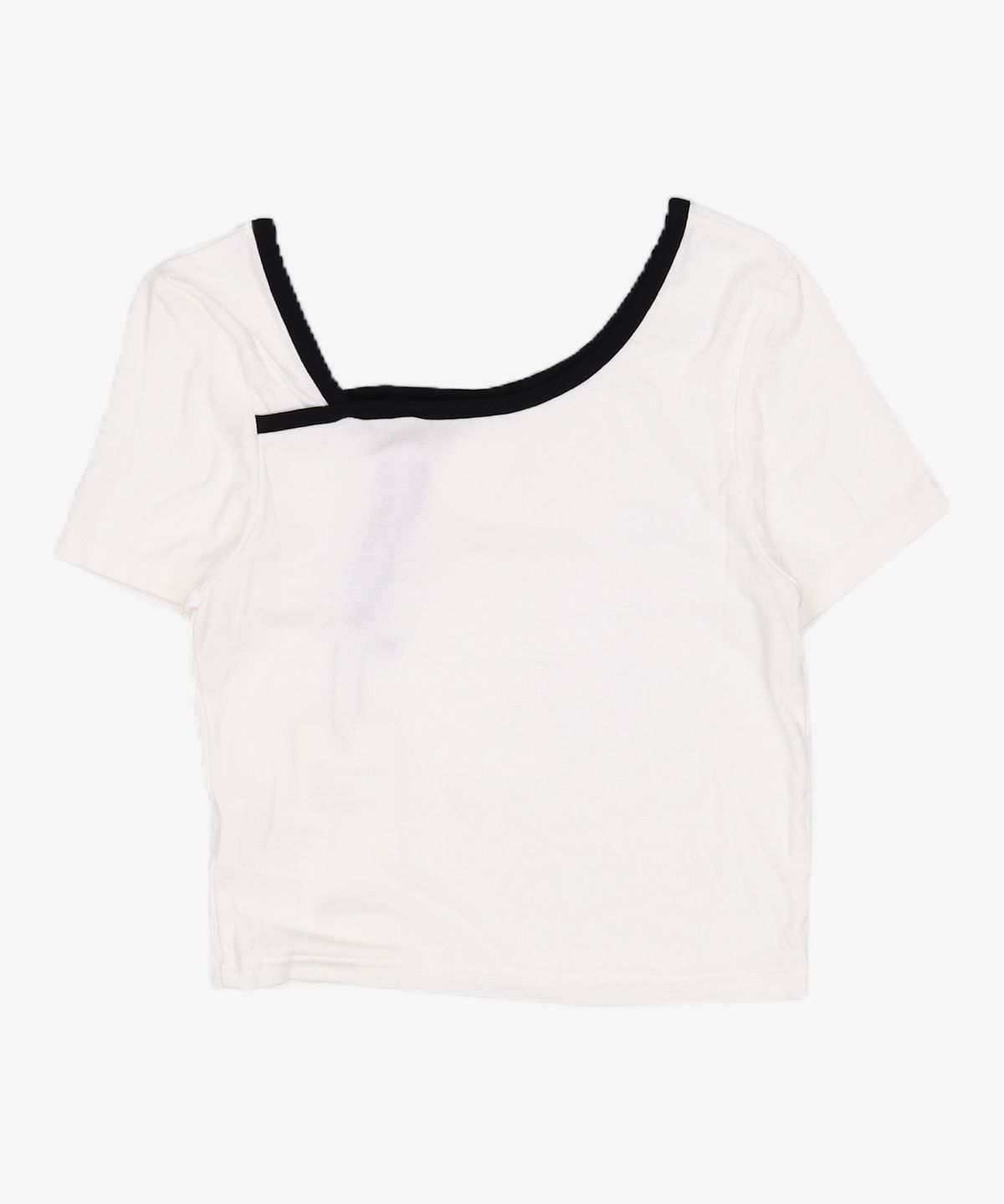 미쏘(MIXXO) 컷아웃 배색 반팔티셔츠_MIWHWD708A S