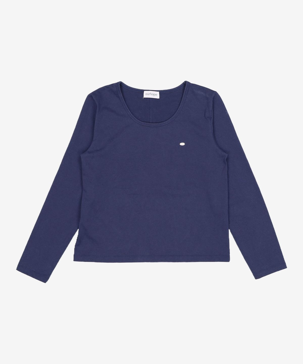 아워호프(OURHOPE) Logo Silky U-neck Sleeve T-shirt - 5color FREE