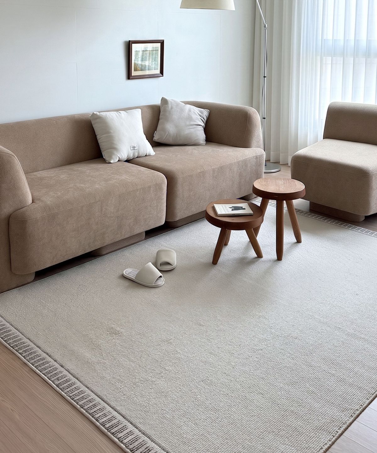메종드룸룸(MAISON DE ROOMROOM) 스테이 사계절 먼지없는 루프 워셔블 러그