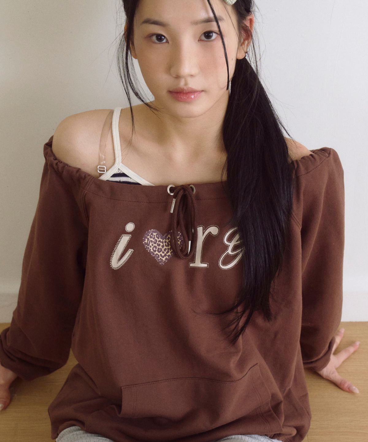 로긴 앤 로지(ROGIN N ROSIE) I Luv RnR Leopard String Point Long Sleeve Brown