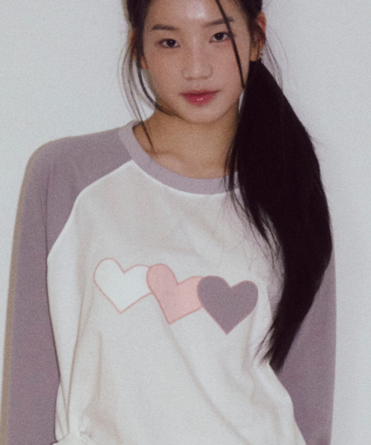 로긴 앤 로지(ROGIN N ROSIE) Heart Pointed Stripe Long Sleeve White