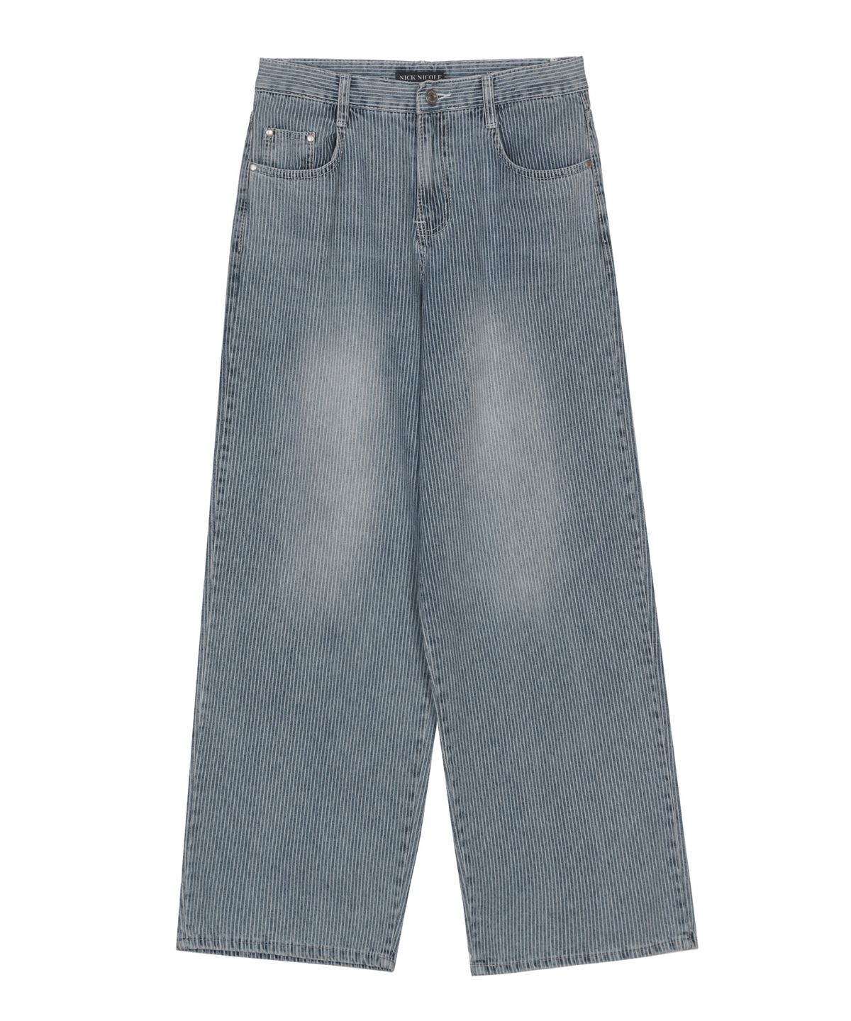 닉앤니콜(NICK&NICOLE) PIN STRIPE WIDE DENIM PANTS_LIGHT BLUE