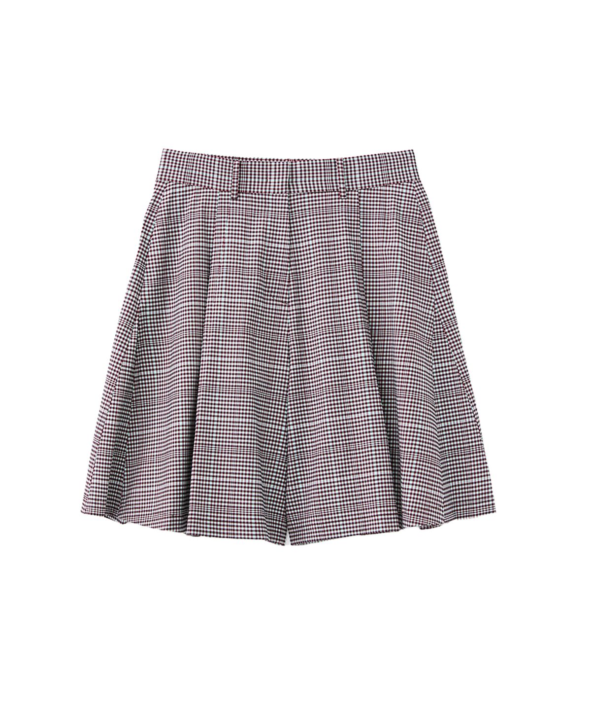 더발론(THE BALLON) CHECK PLEATED SHORT