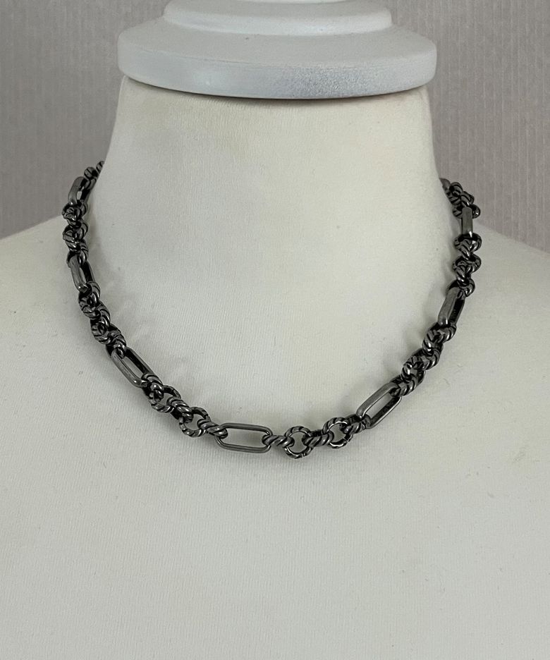 [목걸이][써지컬스틸]48 Chain Necklace Vintage Silver