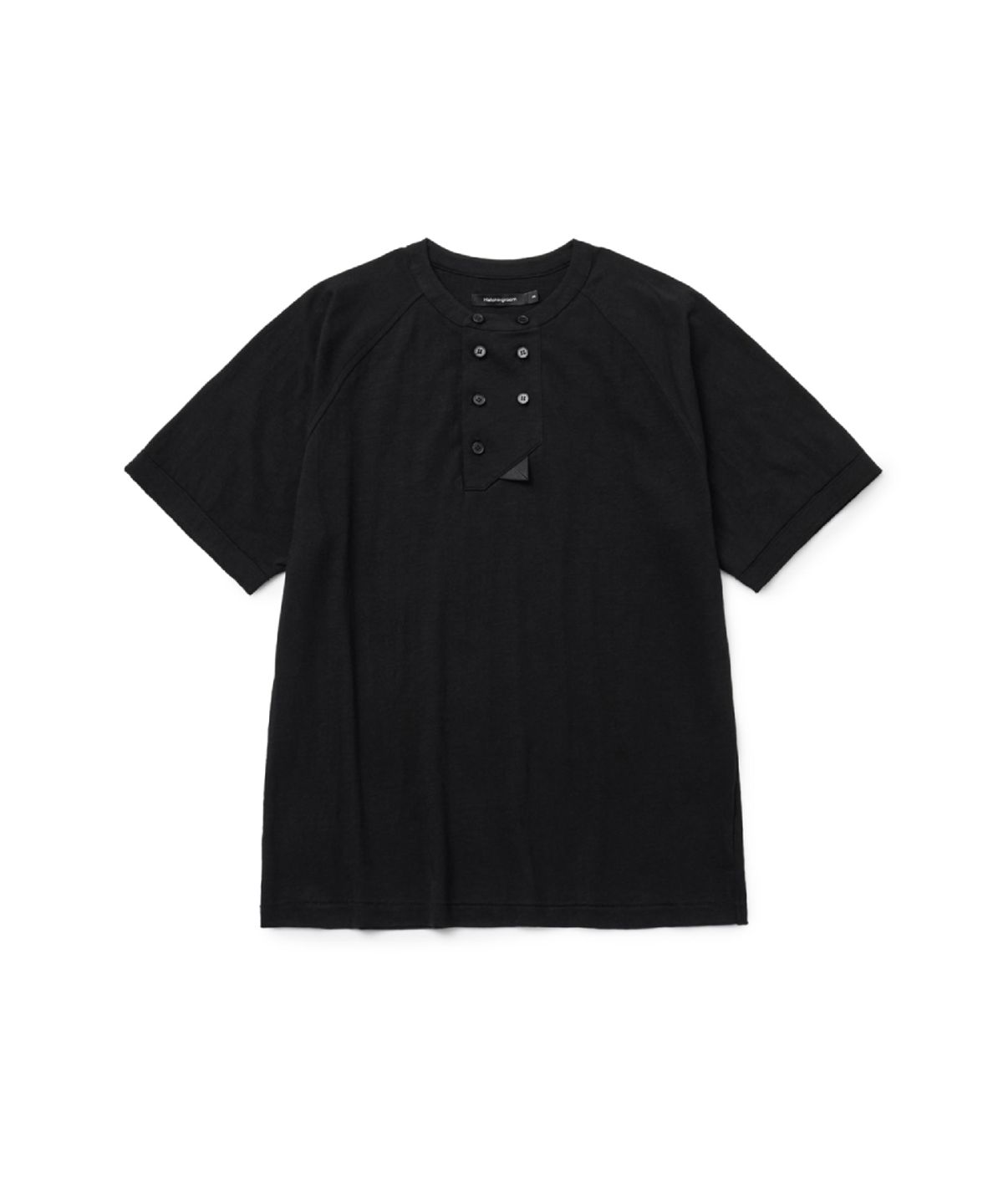 해칭룸(HATCHINGROOM) Double Breasted Tee Slub Black