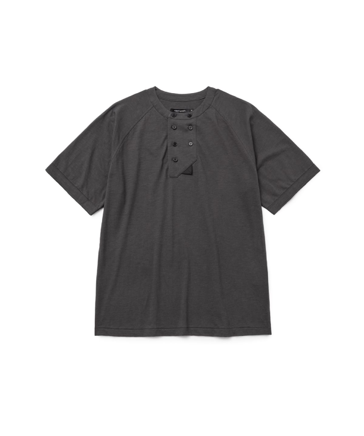 해칭룸(HATCHINGROOM) Double Breasted Tee Slub Charcoal