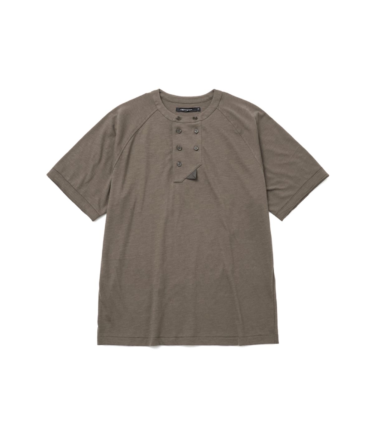 해칭룸(HATCHINGROOM) Double Breasted Tee Slub Mud Brown