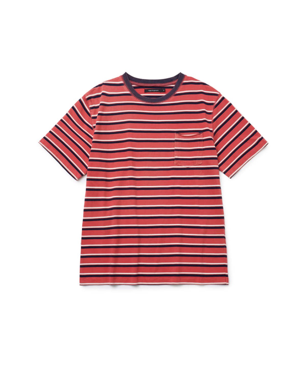 해칭룸(HATCHINGROOM) Bleached Stripe Tee Red