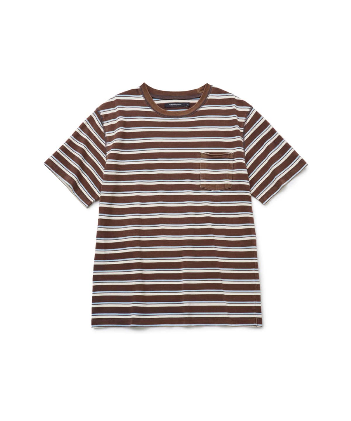 해칭룸(HATCHINGROOM) Bleached Stripe Tee Brown
