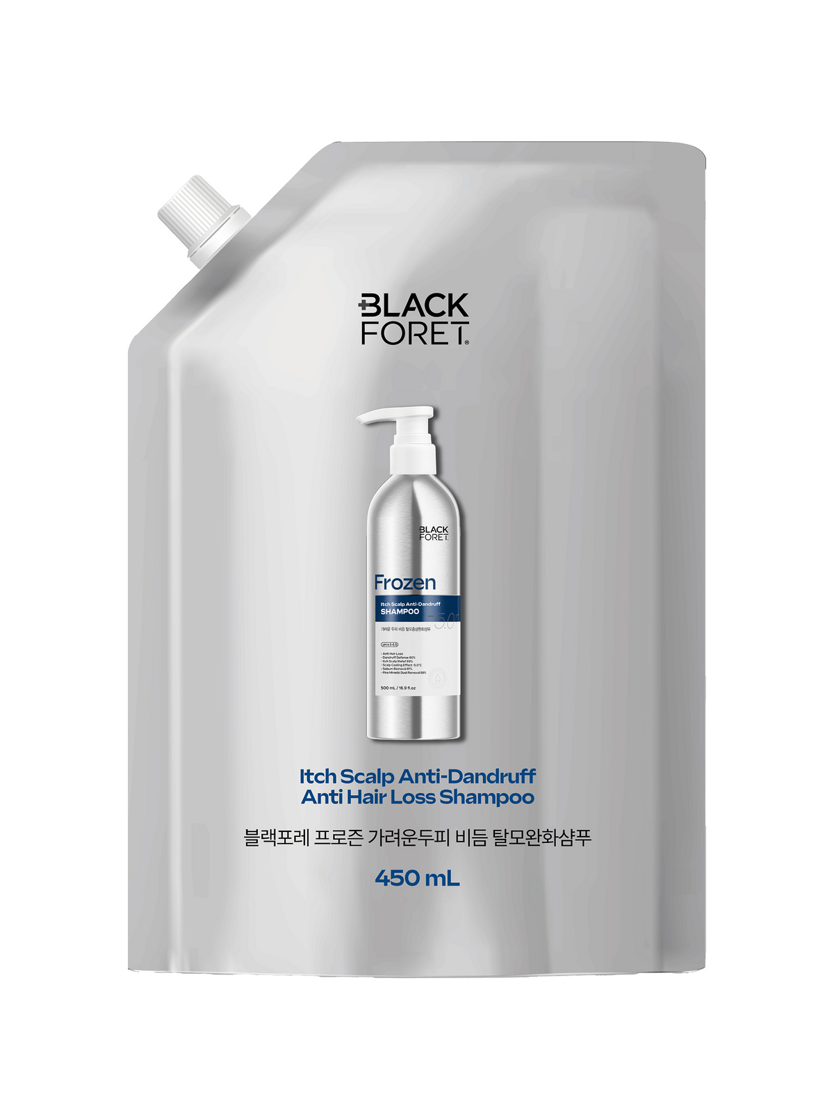 블랙포레(BLACKFORET) 블랙포레 프로즌 비듬케어 샴푸 리필 450ml