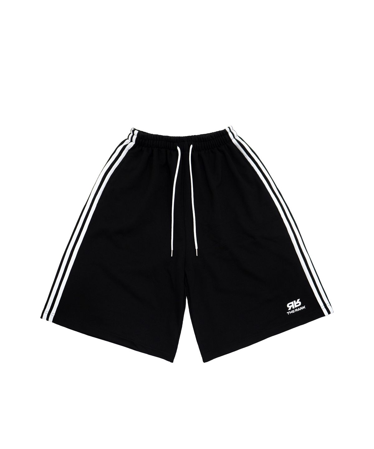 더랭크(THERANK) SPORTY ICON LOGO BERMUDA PANTS [BLACK]