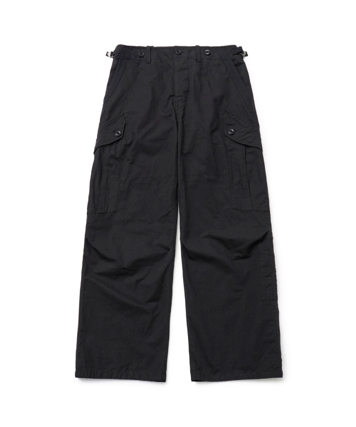 해칭룸(HATCHINGROOM) Curved Cargo Pants Black