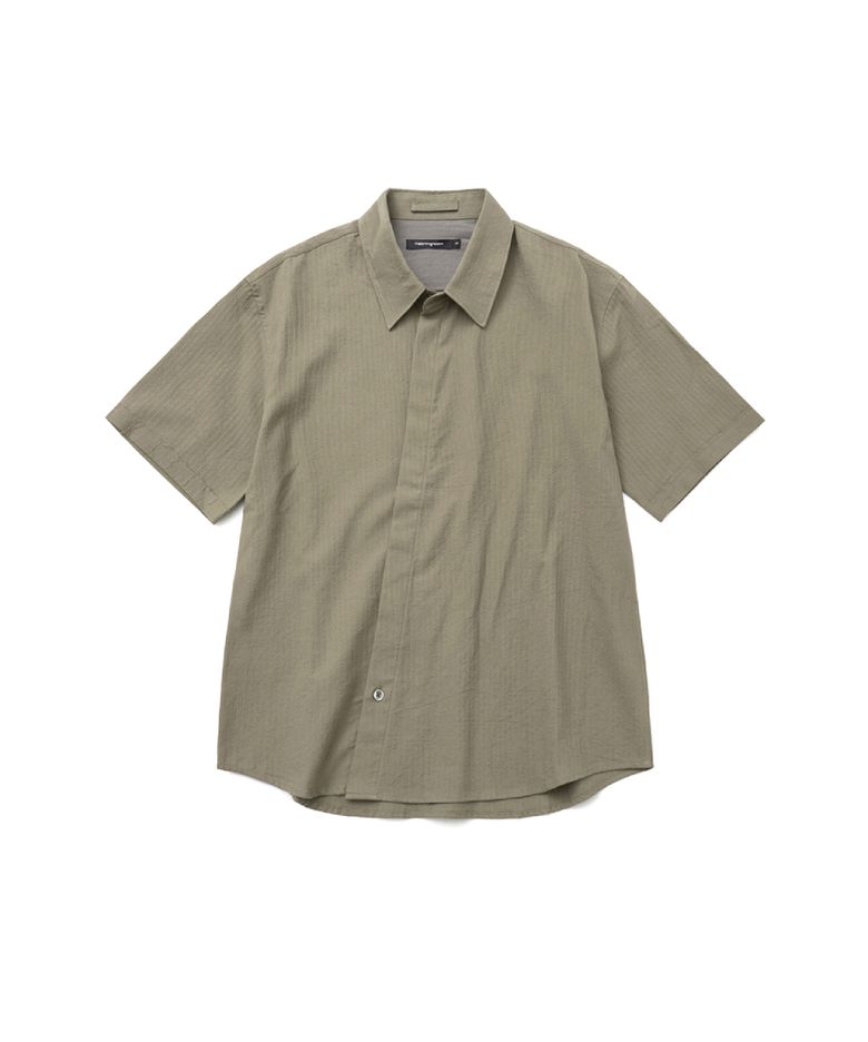 Slash Shirt Herringbone Stripe Desert
