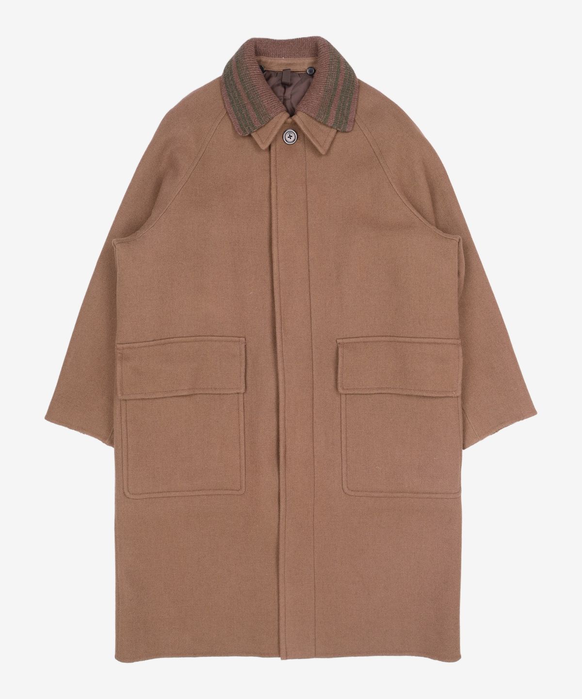 커스텀멜로우(CUSTOMELLOW) knitted collar balmacaan coat_CWCAW22606BEX 95