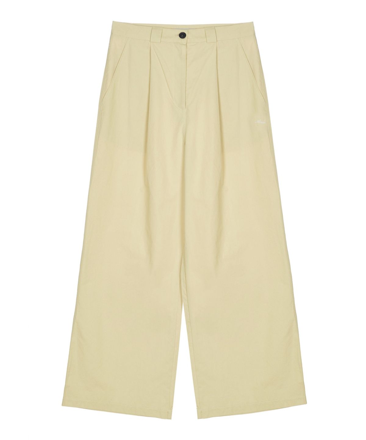 닉앤니콜(NICK&NICOLE) TUCK WIDE COTTON PANTS_BUTTER