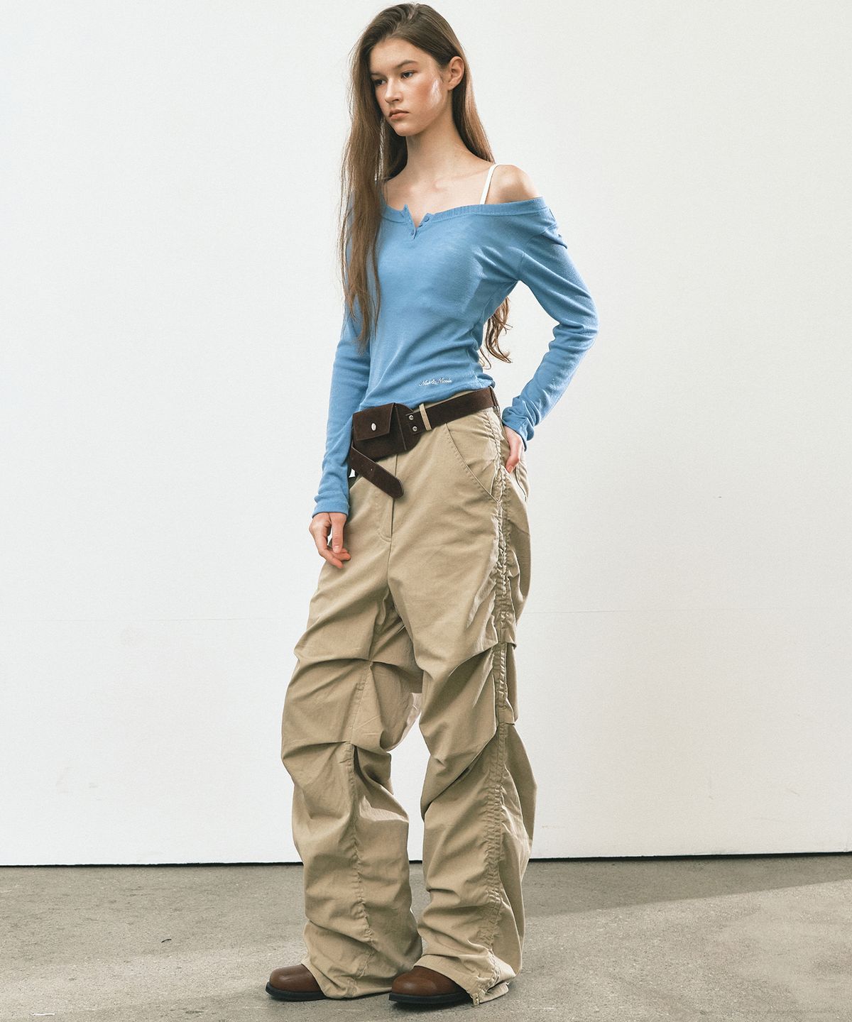 닉앤니콜(NICK&NICOLE) NICOLE SHIRRING PANTS_BEIGE