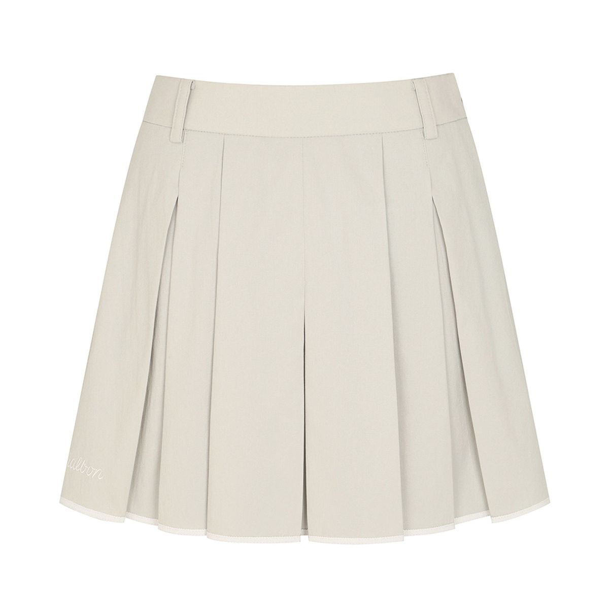 말본 골프(MALBON GOLF) 변형 플리츠 벨트 스커트 BEIGE (WOMAN)