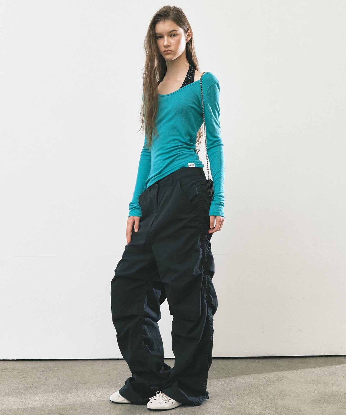 닉앤니콜(NICK&NICOLE) NICOLE SHIRRING PANTS_BLACK