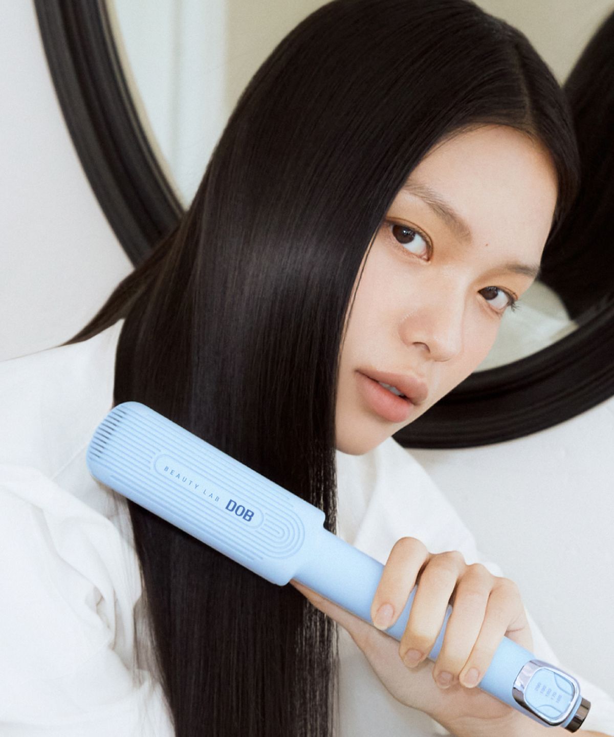 디오비(DOB) 물광고데기 블루에디션 와이드 손상모 프리볼트 물결 웨이브