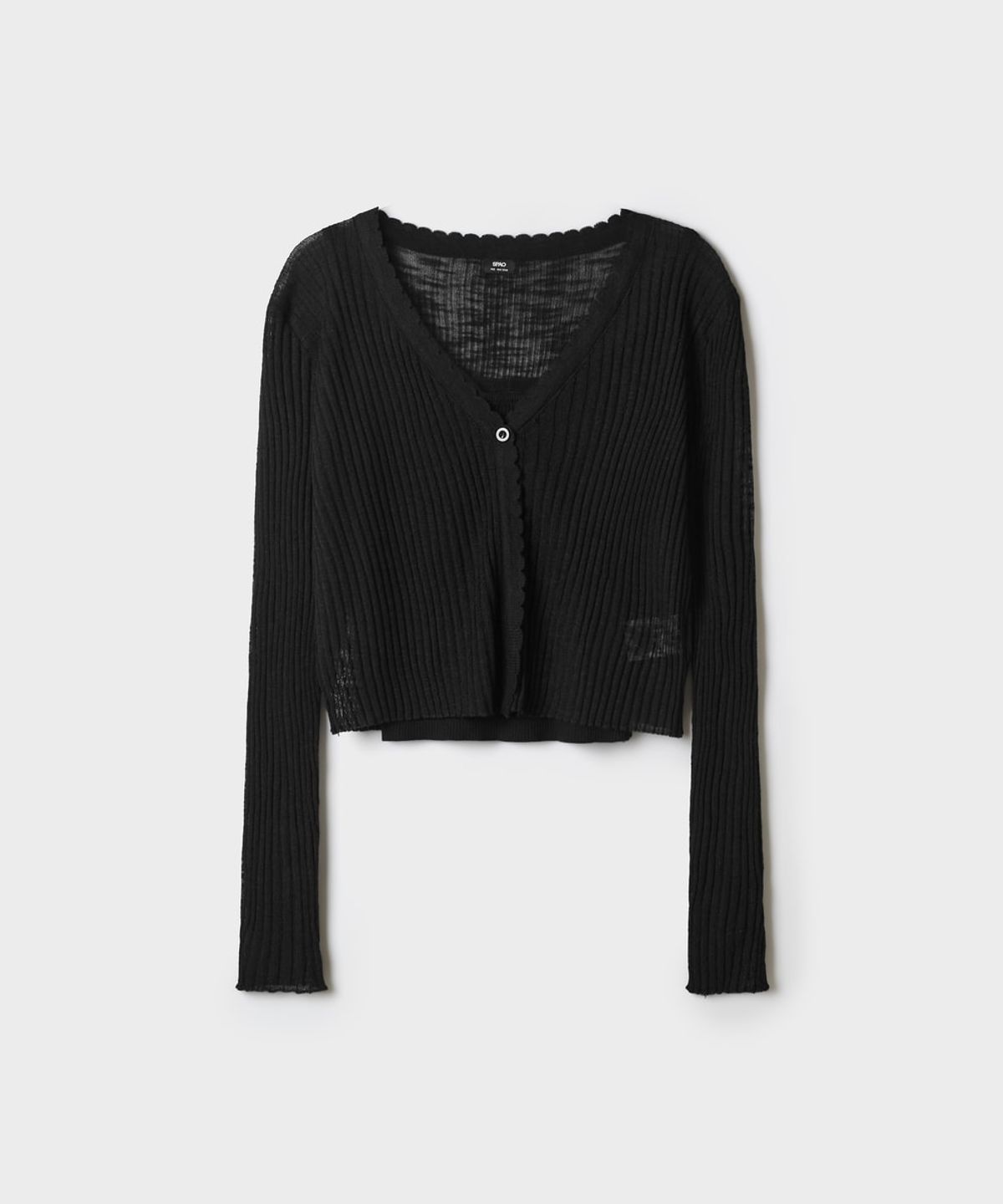 스파오(SPAO) 레이어드 스캘럽 카디건_SPCKG37G05
