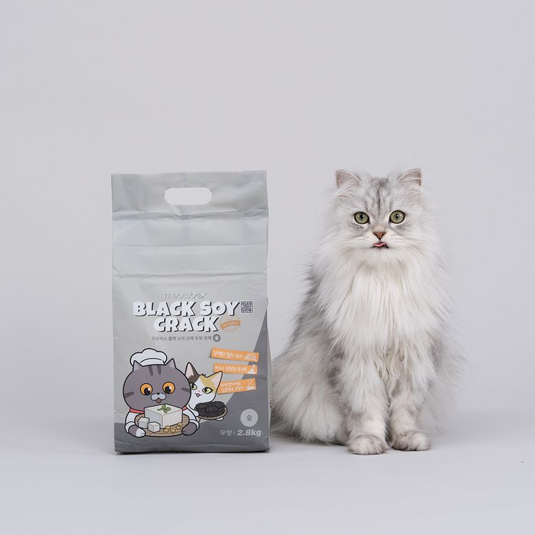 고양이모래 블랙소이 크랙 두부 모래 숯 2.8kg 3개