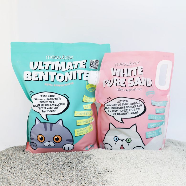 천연모래 화이트 퓨어 샌드 6kg + 울티메이트 벤토나이트 6.3kg