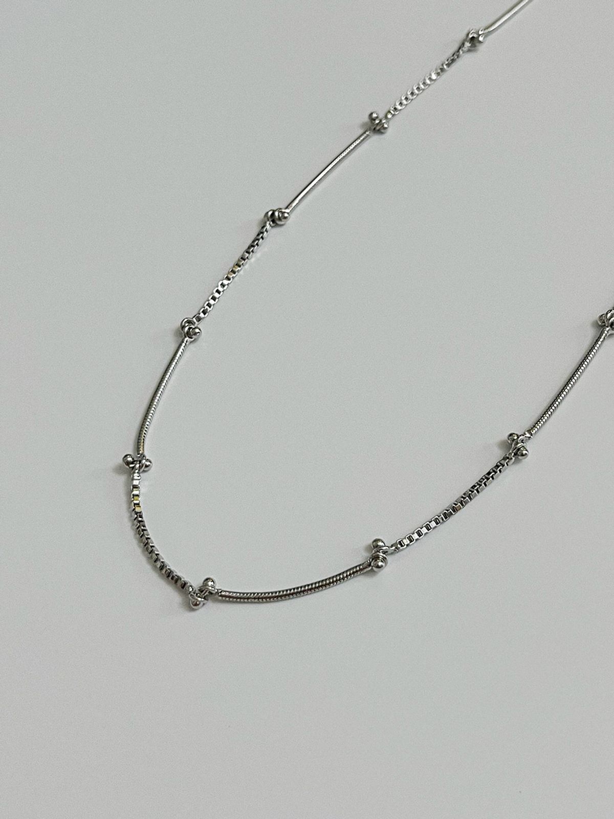 소수(SOSOO) Two Chain Weave Necklace