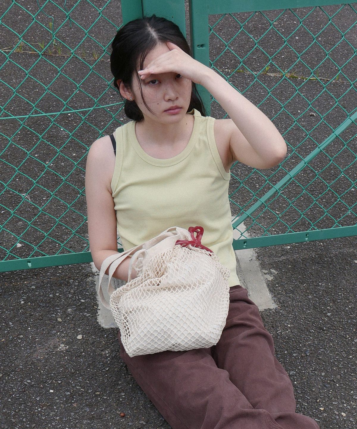 스텝어라운드(STEP AROUND) Span rib sleeveless_OLIVE