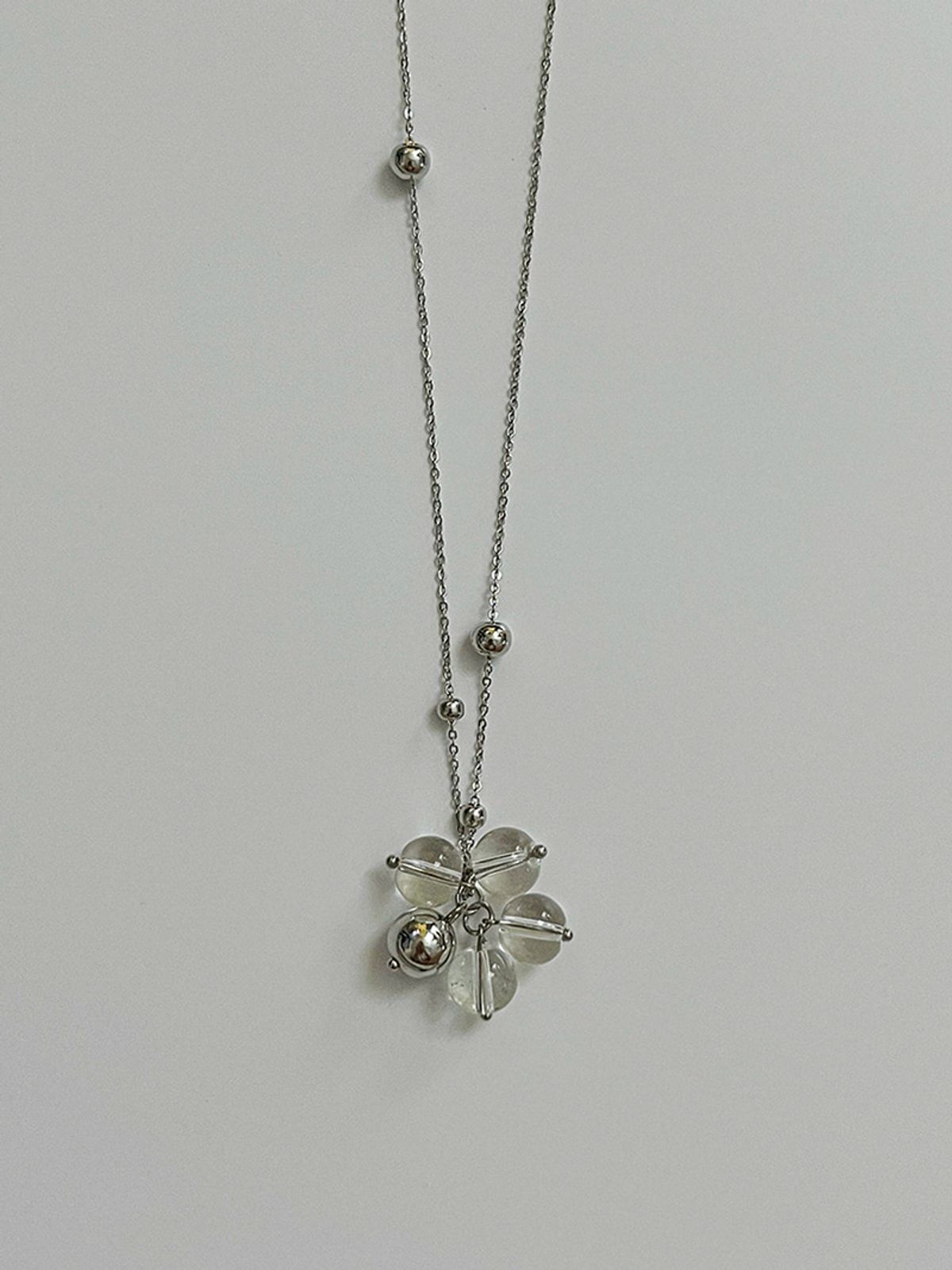 소수(SOSOO) Grape Bold Quartz Long Necklace