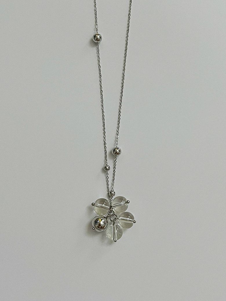 Grape Bold Quartz Long Necklace