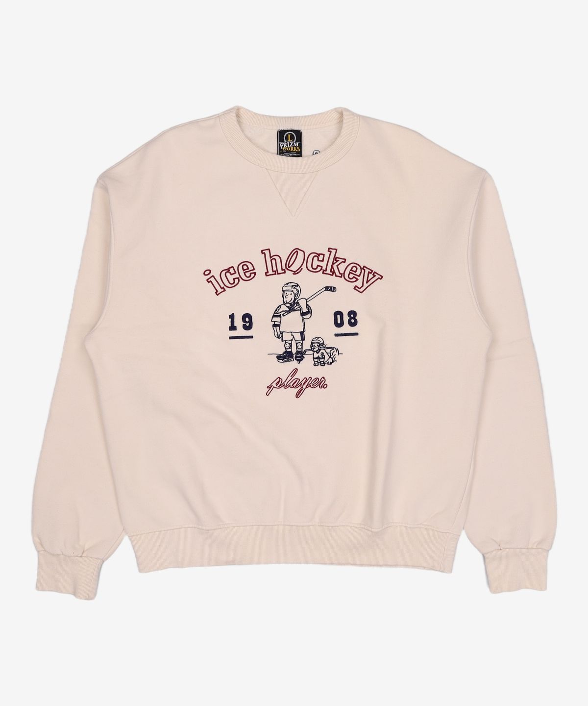 프리즘웍스(FRIZMWORKS) ICE HOCKEY SKETCH SWEATSHIRT _ IVORY L