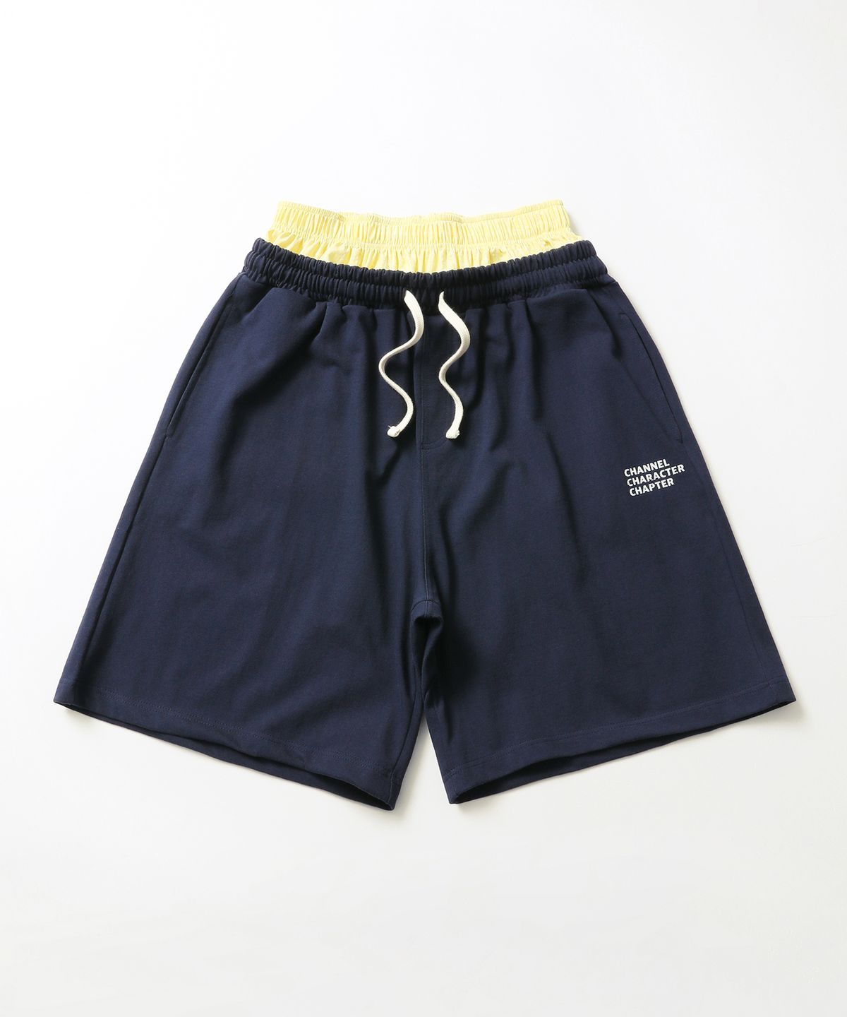 씨에이치사공사(CH.404) BOXER LAYERED BERMUDA PANTS NAVY