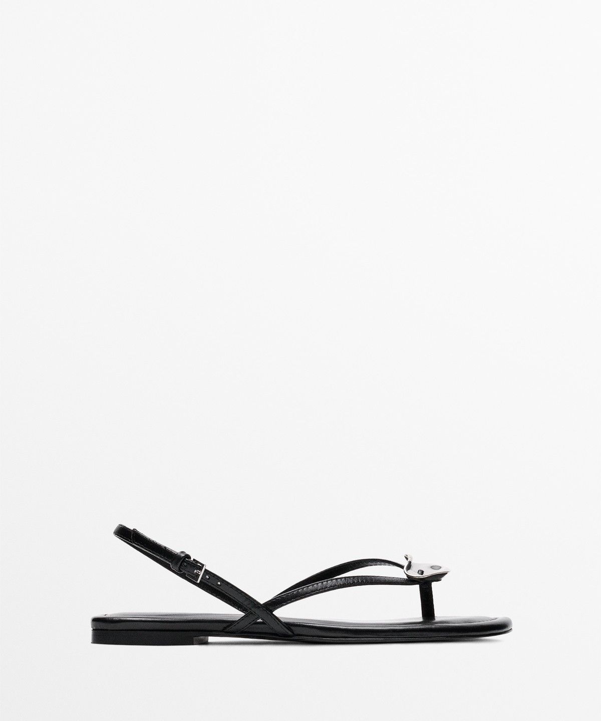 마시모두띠(MASSIMO DUTTI) 주얼 디테일 플랫 샌들