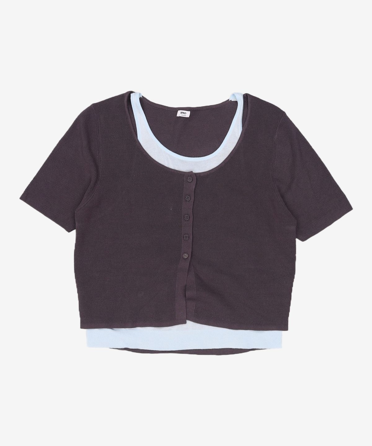 스파오(SPAO) [COOL] 레이어드 반팔 카디건_SPCKG25G03 L