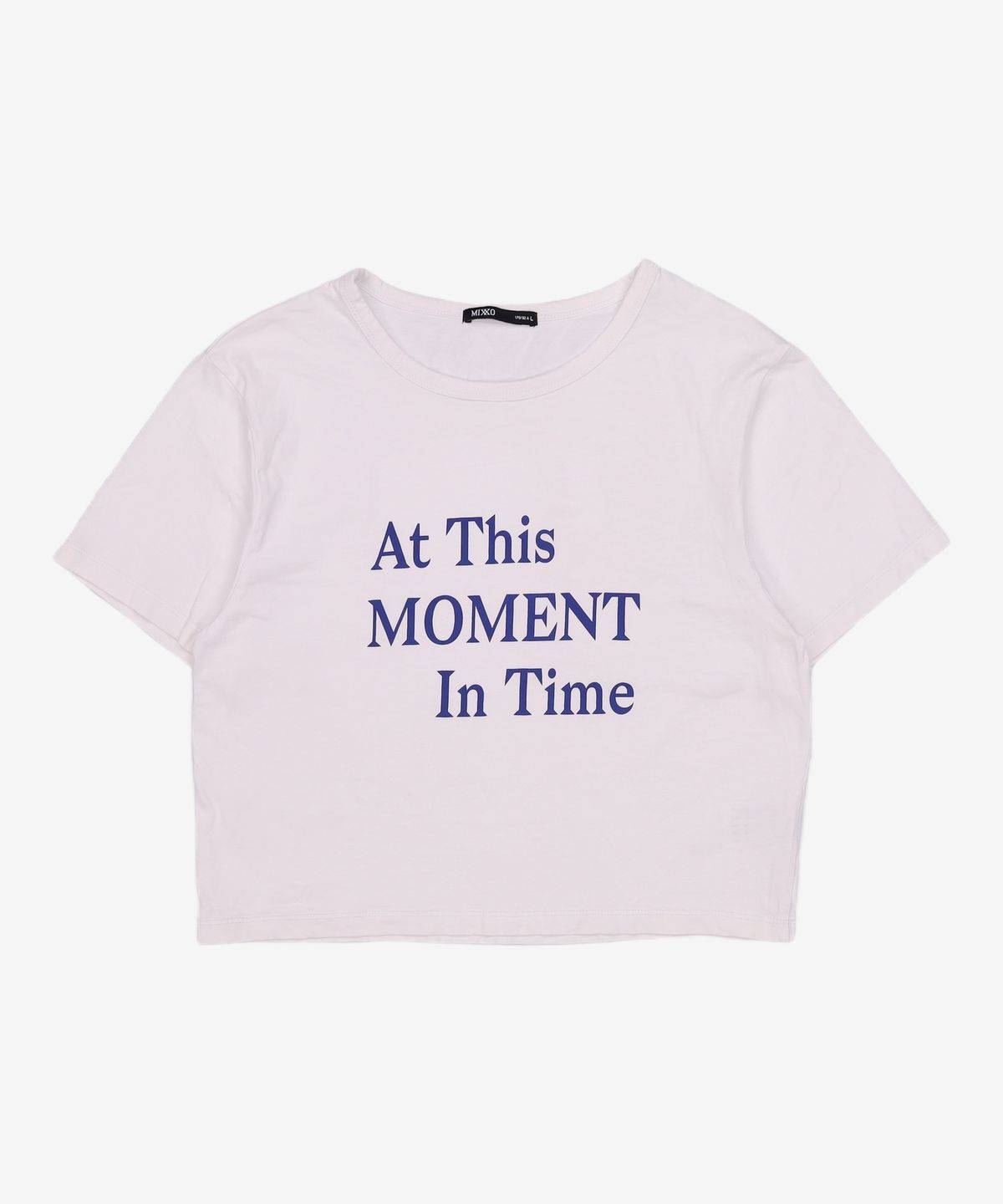 미쏘(MIXXO) 레터 반팔 티셔츠 MIWHWD423A L