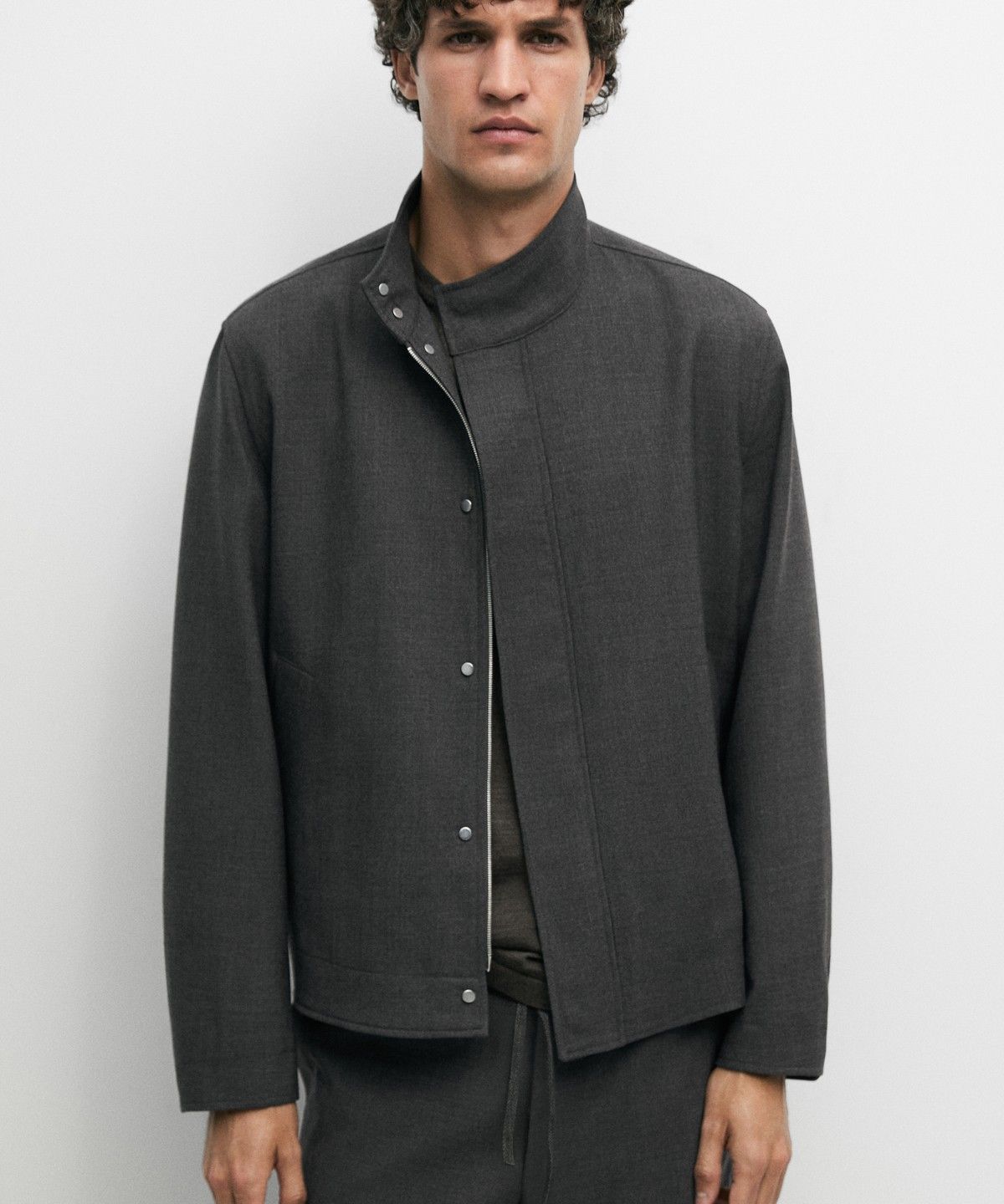 마시모두띠(MASSIMO DUTTI) 100% 울 오버셔츠