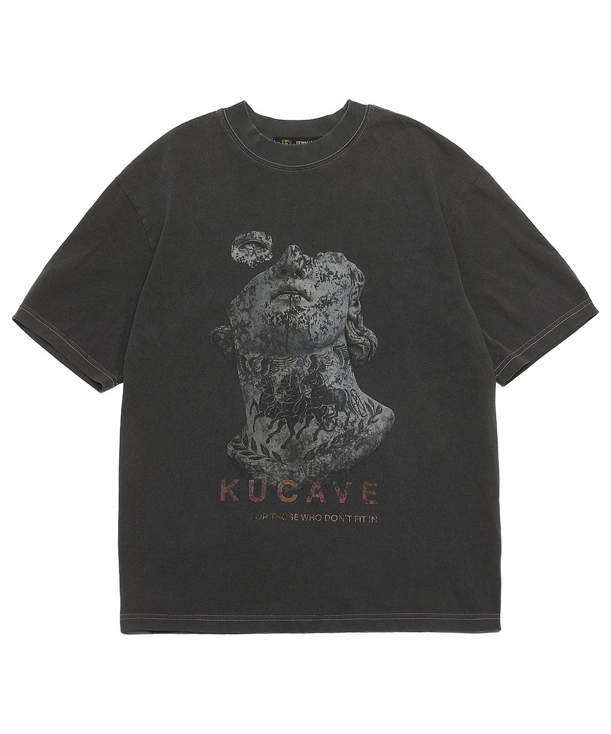 쿠테나이 케이브(KUTENAI CAVE) STATUE overfit pigment tee