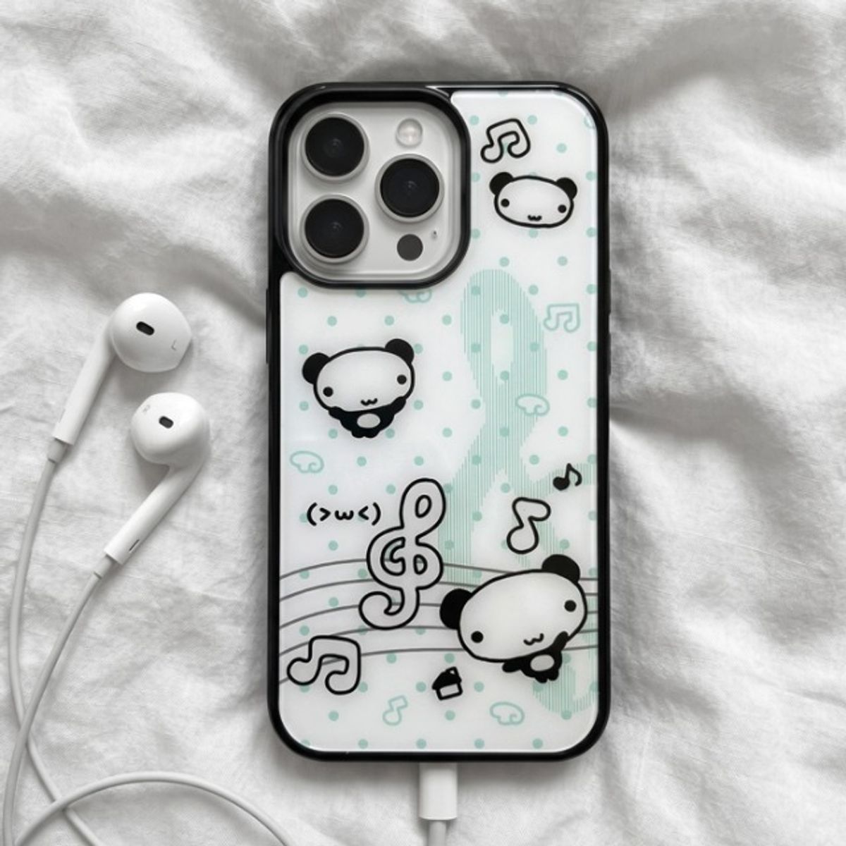 8톤트럭케이스(8TONTRUCK) [블랙프레임 민트판다]갤럭시 아이폰케이스