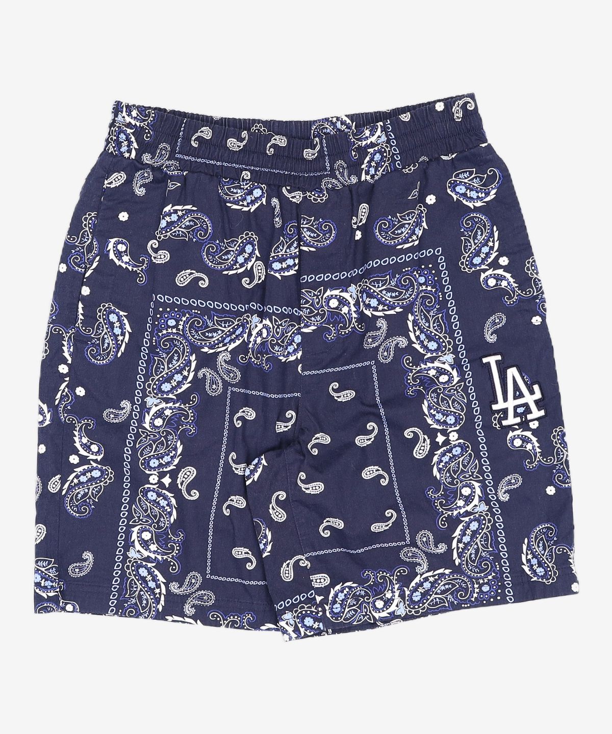 엠엘비(MLB) 페이즐리 코튼 미디 우븐 반바지 LA (NAVY) M(78)