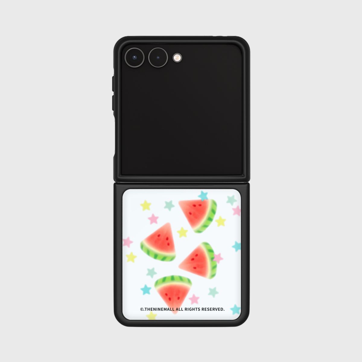 더나인몰(THE NINEMALL) watermelon sparkle Z플립 블랙 에폭시 범퍼케이스