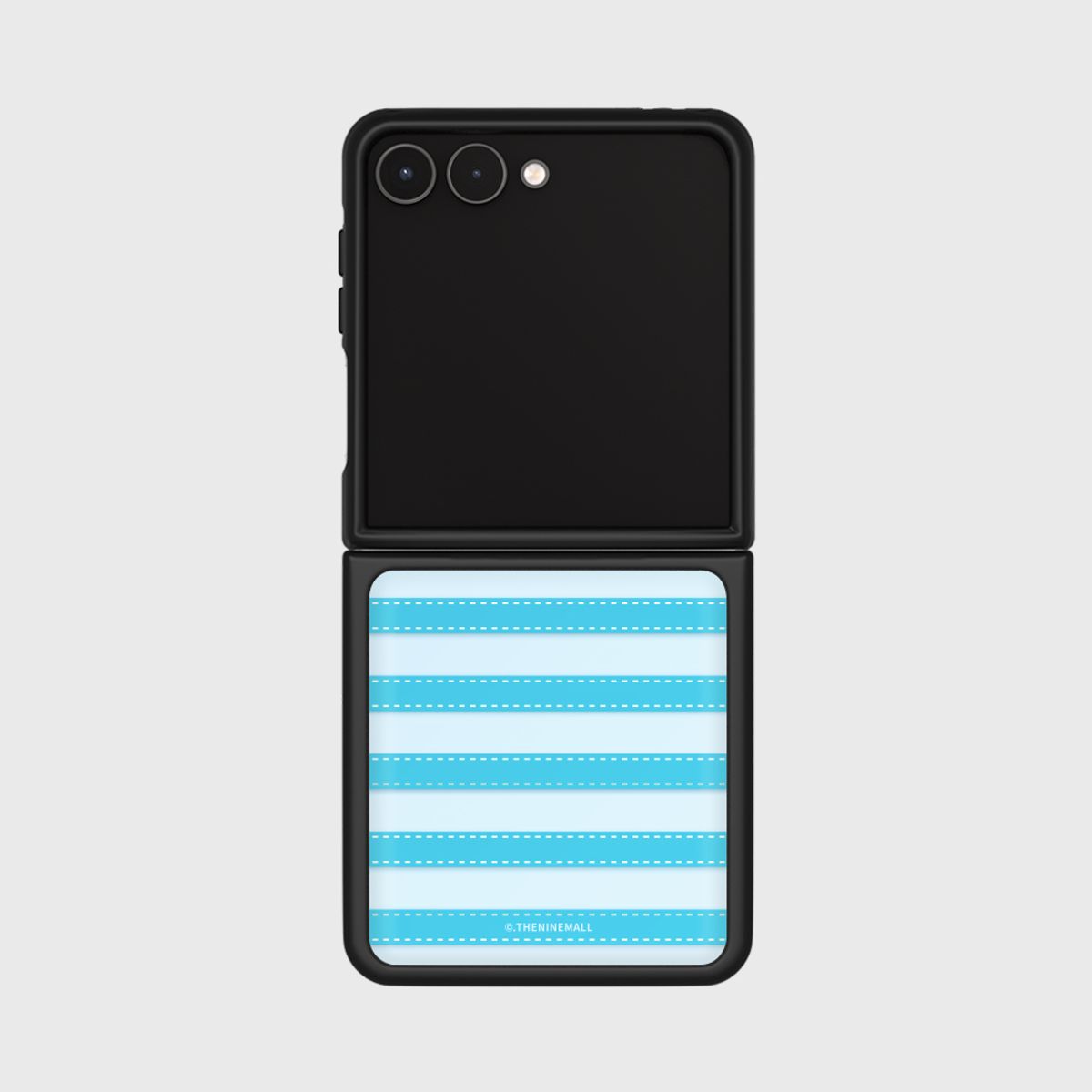 더나인몰(THE NINEMALL) stitch color stripe Z플립 블랙 에폭시 범퍼케이스