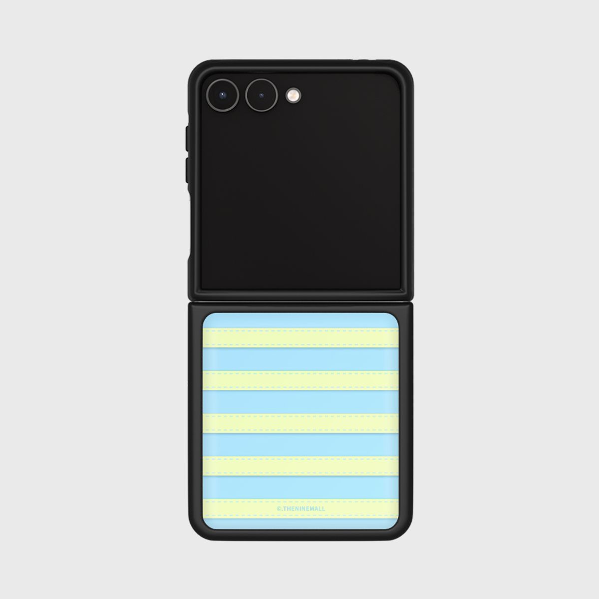 더나인몰(THE NINEMALL) stitch color stripe Z플립 블랙 맥세이프 범퍼케이스