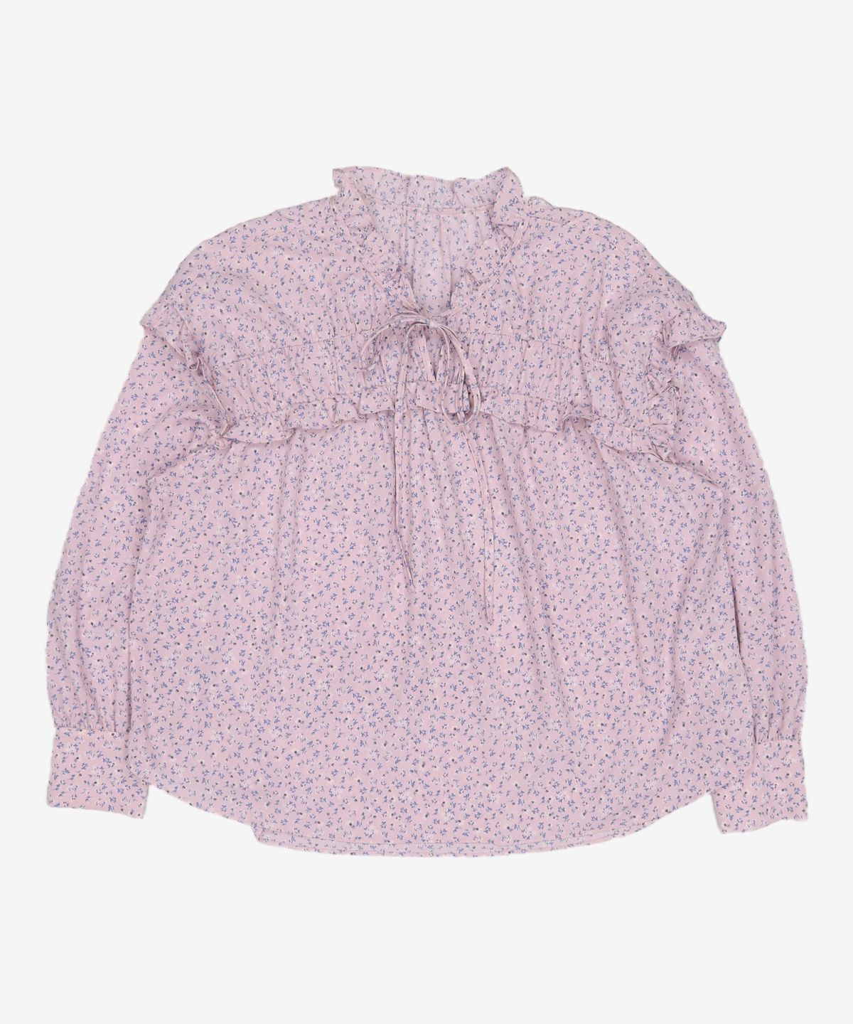 미쏘(MIXXO) 플라워 잔셔링 풀오버 블라우스 MIWBLC323B S