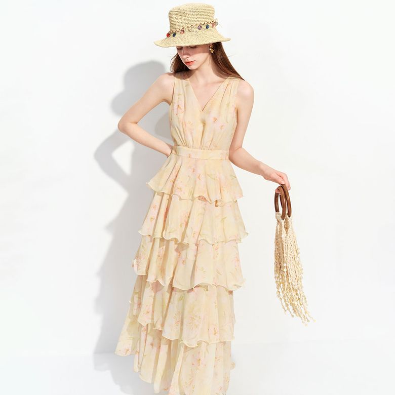 WD_Watercolor floral maxi dress_YELLOW