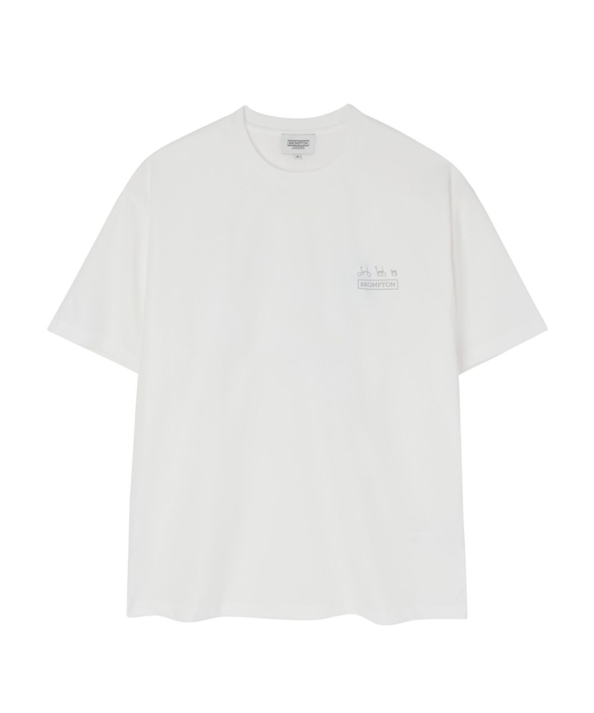 브롬톤 런던(BROMPTON LONDON) REFLECTIVE GRAPHIC MESH HALF T-SHIRT - WHITE (P263MTS106)