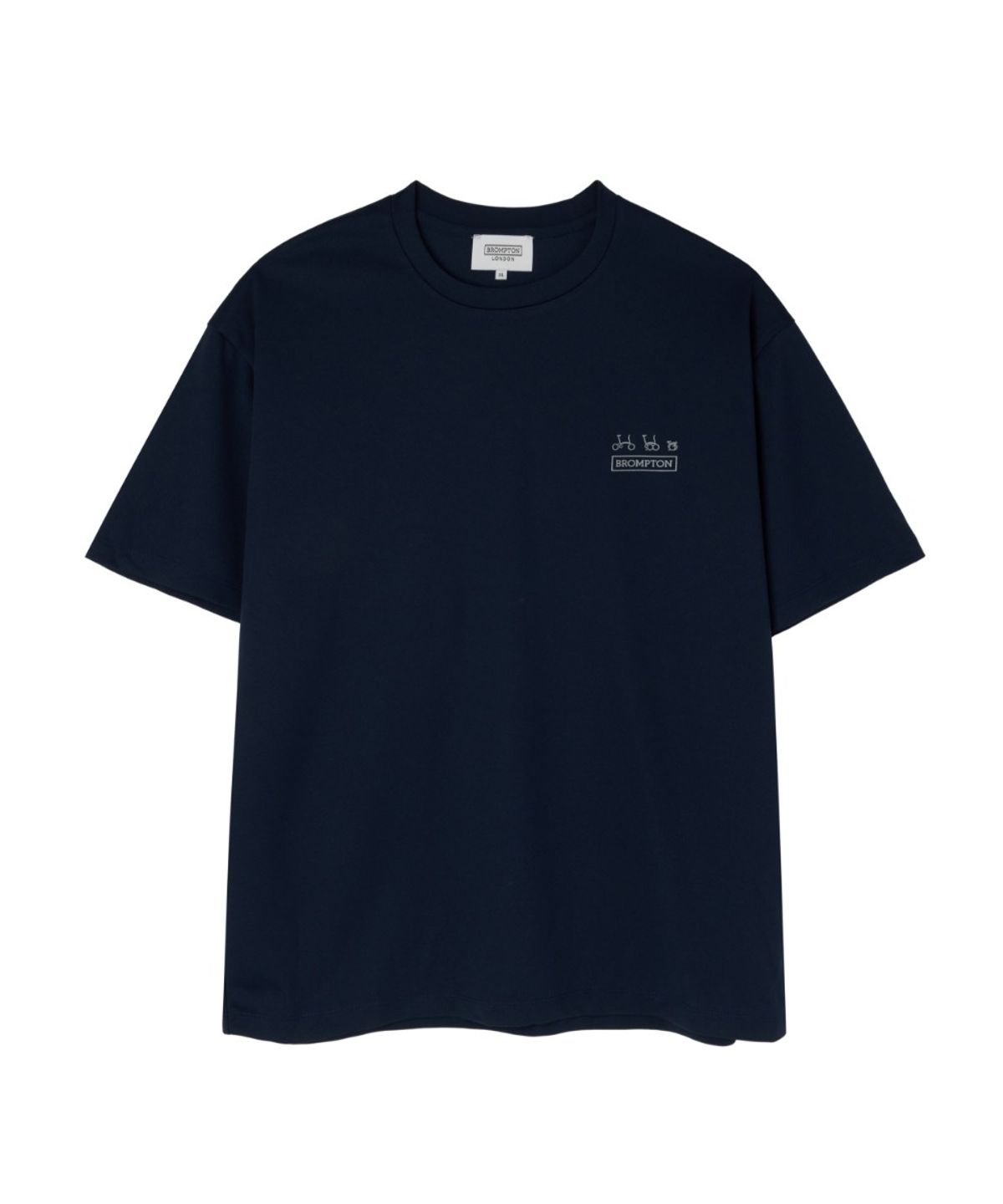 브롬톤 런던(BROMPTON LONDON) REFLECTIVE GRAPHIC MESH HALF T-SHIRT - NAVY (P263MTS106)