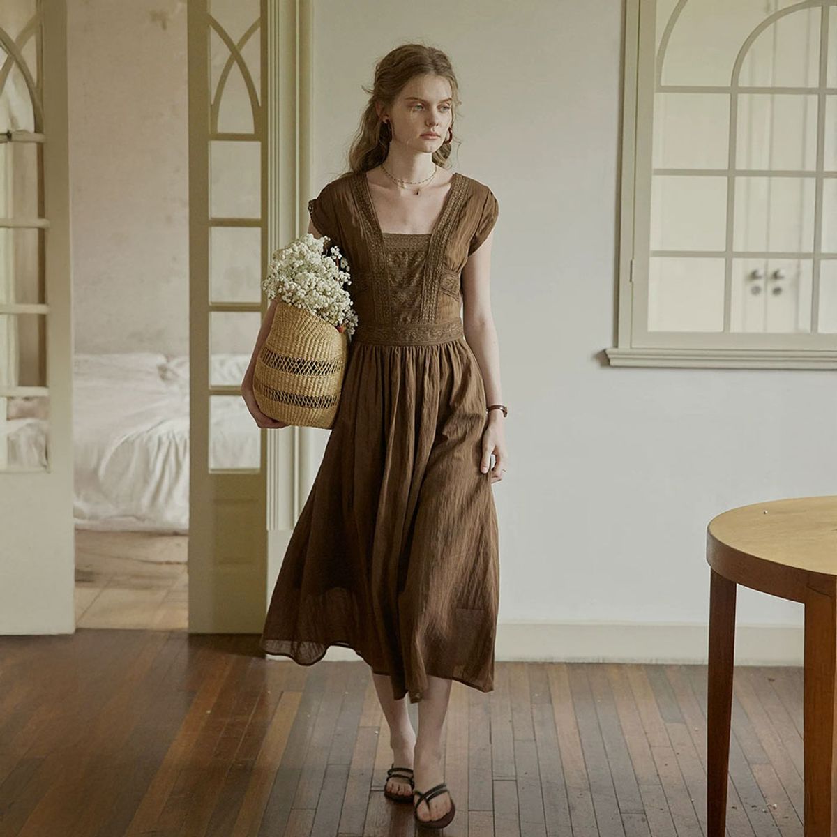 프라우드 마리(PROUD MARY) PM_Vintage lace panel dress