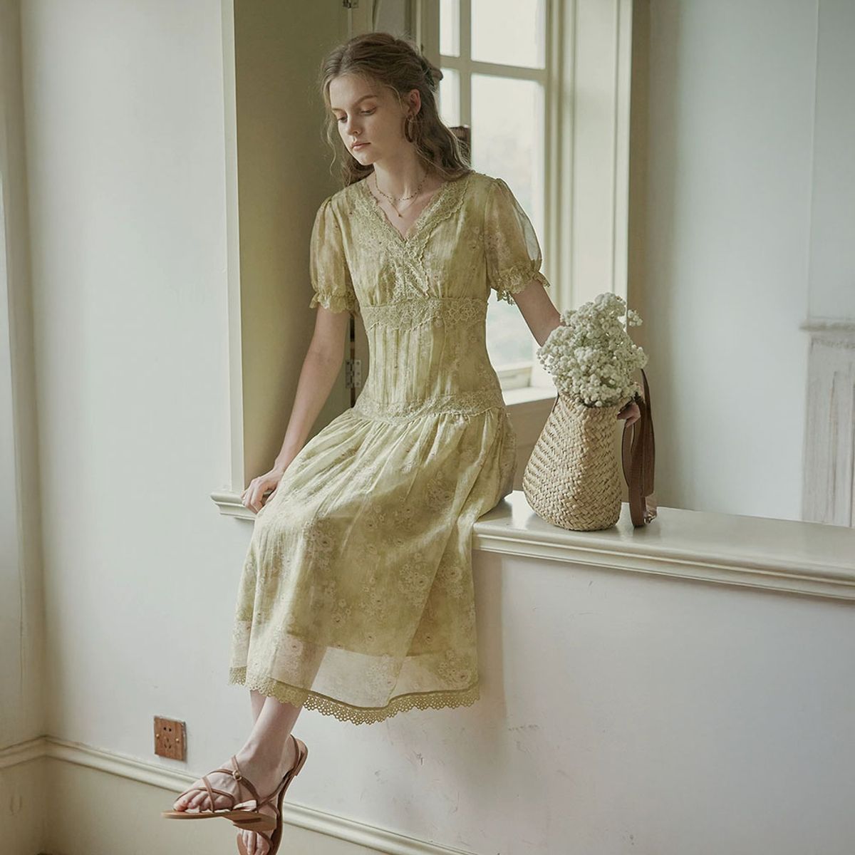 프라우드 마리(PROUD MARY) PM_Vintage floral lace dress